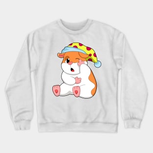 Hamster at Sleeping with Sleepyhead Crewneck Sweatshirt